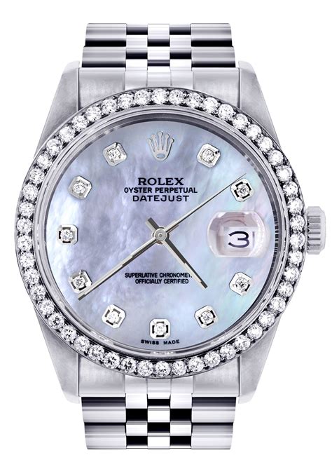 ladies rolex datejust pearl face|rolex 36mm datejust with diamonds.